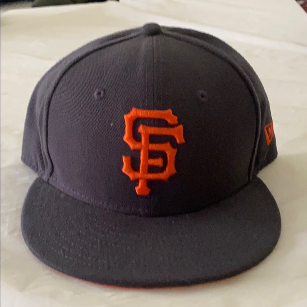 SF Giants Fitted Hat - 7 1/2 Grey/Orange